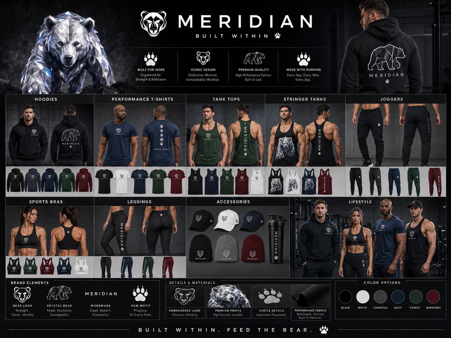 Full Meridian apparel range system board
